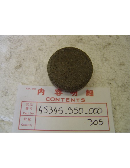 Plaquette de frein B de CB125S3 idem 45345950305 HONDA 45345-950-000