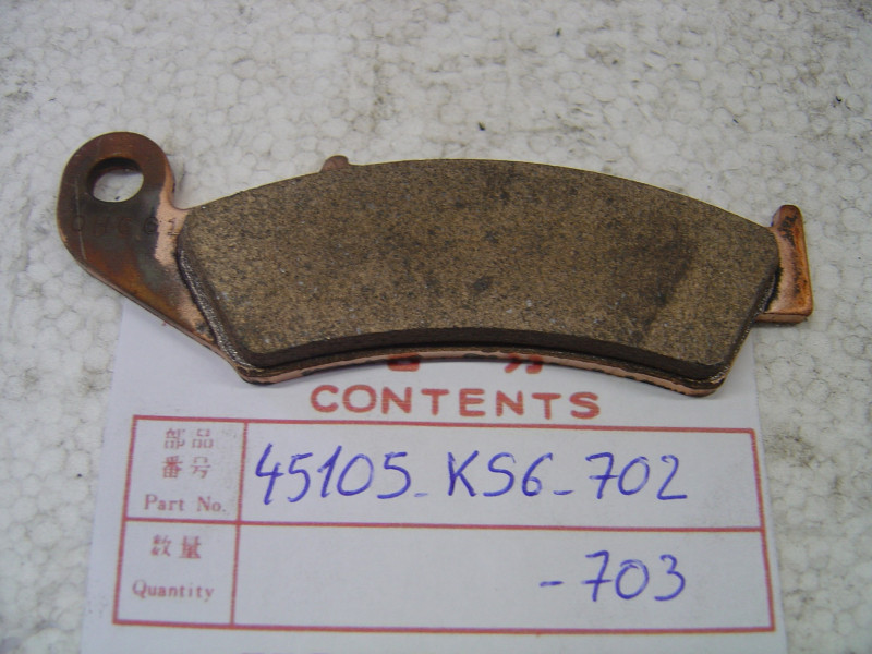 Plaquette frein avant Honda CR125 CR250 CR500 XR250 - 45105KS6702