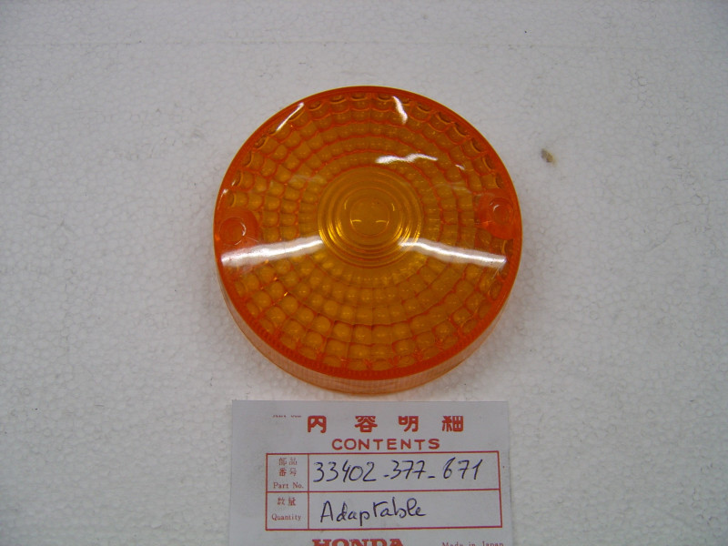 Cabochon de clignotant ADAPTABLE CB400/500/550/650/750 HONDA 33402-377-671A