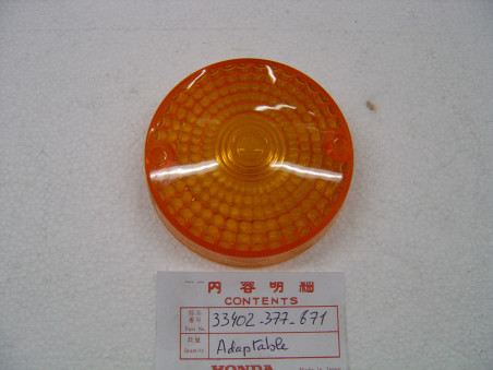 Cabochon de clignotant ADAPTABLE CB400/500/550/650/750 HONDA 33402-377-671A