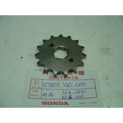 Pignon sortie boîte 15 dents Honda CBS125 SL125 - Ref 23801330000