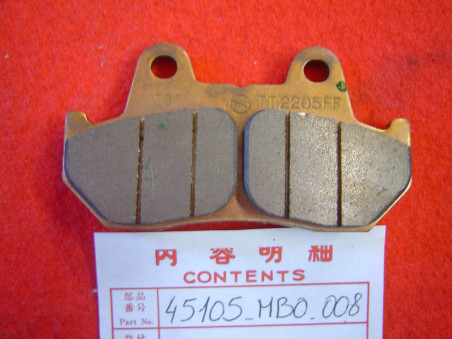 Plaquettes frein avant Honda VF750SC – Réf. 45105MB0008
