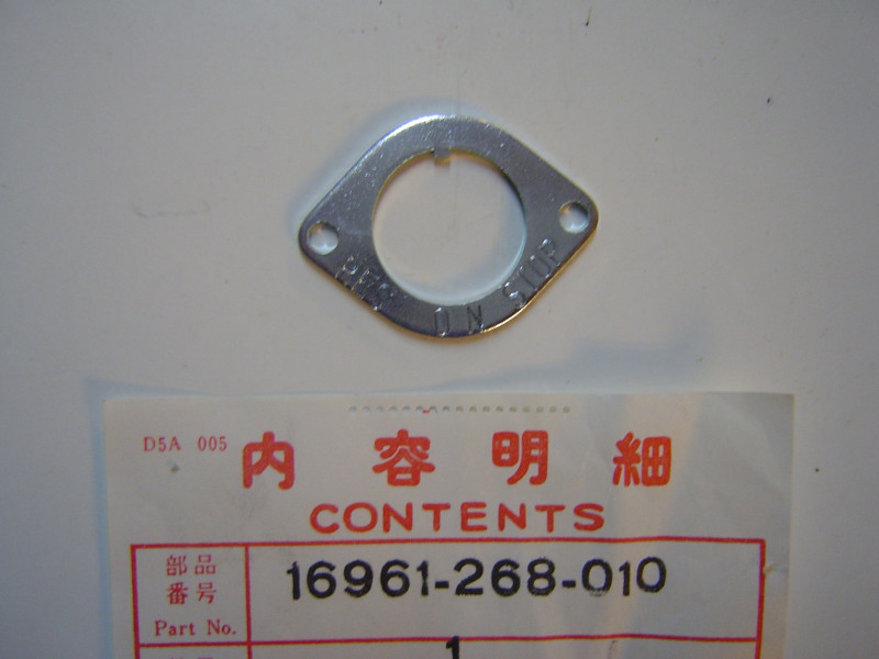 Plaque fermeture robinet essence Honda CB72 CB77 CB750Four
