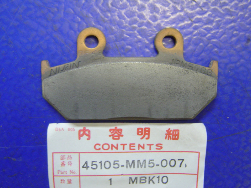 Plaquette Frein Avant Honda CBR1000FH 87 NISSIN JPM