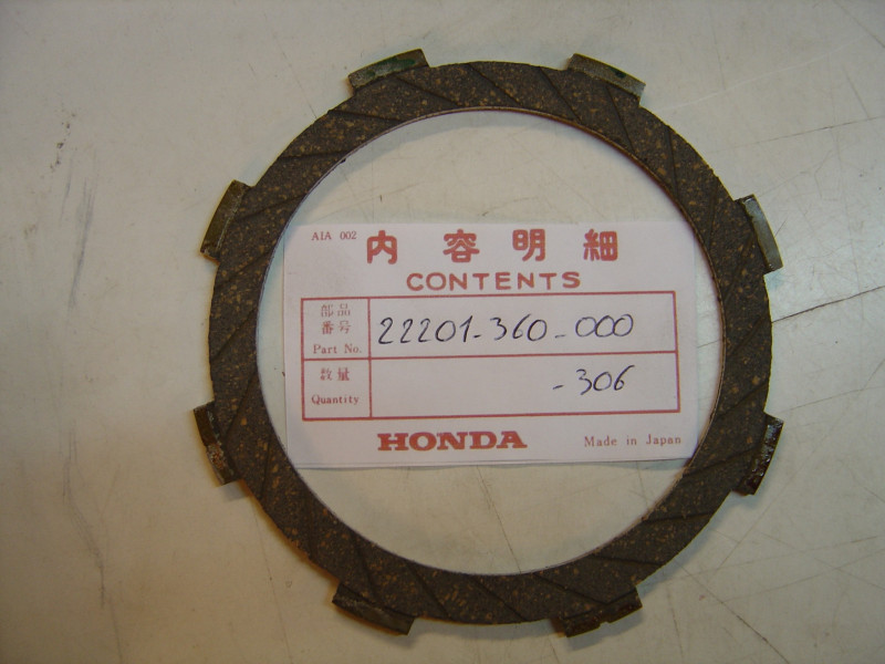 Disque garni embrayage Honda CR125 Elsinore – Réf. 22201360000