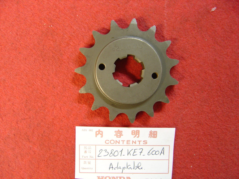 Pignon sortie boîte 15 dents Honda VF500F VF400F 23801KE7600A