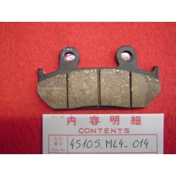 Plaquette frein avant Honda CB450S - Réf. 45105ML4014