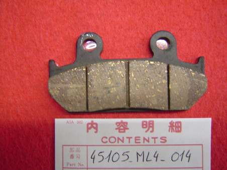 Plaquette frein avant Honda CB450S - Réf. 45105ML4014