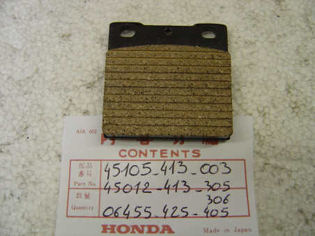Plaquette frein Honda CB250 CB400 CB750KZ - Réf. 45105-413-003