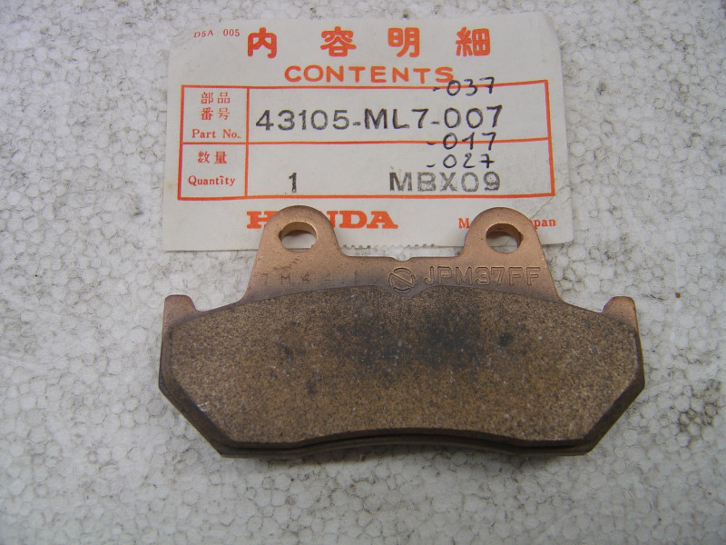 Plaquette frein AR Honda VFR750 CBR600F CBR1000F 43105ML7007