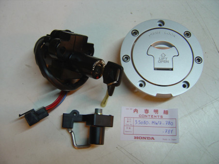 Kit Contacteur Clefs + Bouchon Réservoir Honda CBR1000F