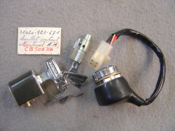 Kit complet contacteur et serrure de selle (modèle à tirette) plus antivol de d