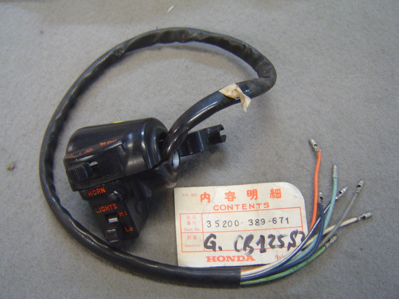 Commodo gauche Honda CB125S3 (J) – Réf. 35200389671