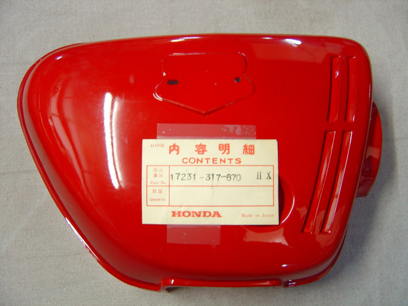 Cache droit rouge Light Ruby Red Honda CB250-350 K3 K4