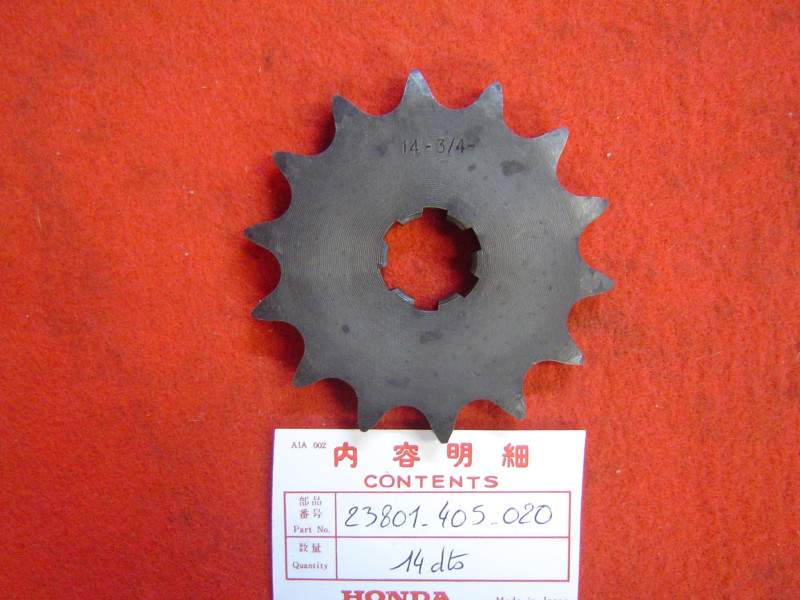 Pignon 14 dents Honda CB750K7 F2 chaîne 630 – Réf. 23801405020