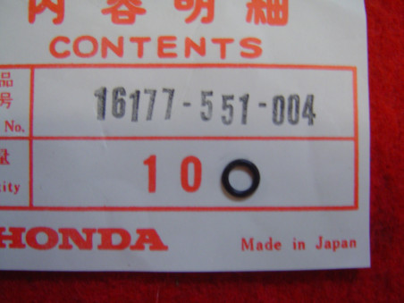 Joint Torique Gicleur Principal Honda SL350 CB250-350K | Réf. 16177551004