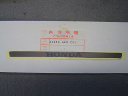 Décor autocollant compteurs Honda MBX80 MBX50 – Réf. 37616GE2003