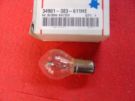 Ampoule Phare BA20D 6V 35/35W Honda XR200R - Réf. 34901383611