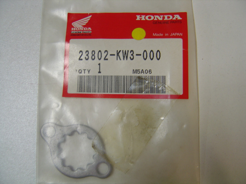 Plaque d'arrêt pignon Honda NX250 – Réf. 23802KW3000