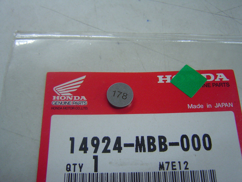 Pastille réglage soupape Honda 9.48mm - Réf. 14924MBB000