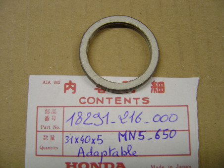 Joint d'échappement Honda CB125 CB500 550F – Réf. 18291-MN5-650A