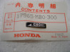 Sticker Marquage Starter Honda VF750S GL1200I – Réf. 17965MB0300