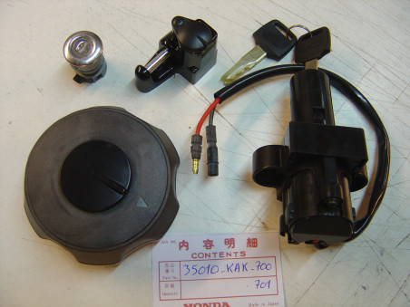 Kit contacteur clefs + bouchon réservoir Honda CRM125R 91-94