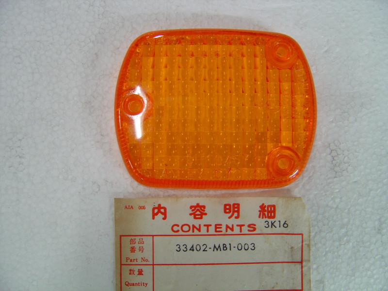 Cabochon Clignotant AV Droit Honda - Réf. 33402-MB1-003