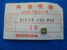 Écrou Vis de Réglage Honda 500 550 750 Four - Réf. 33117292003