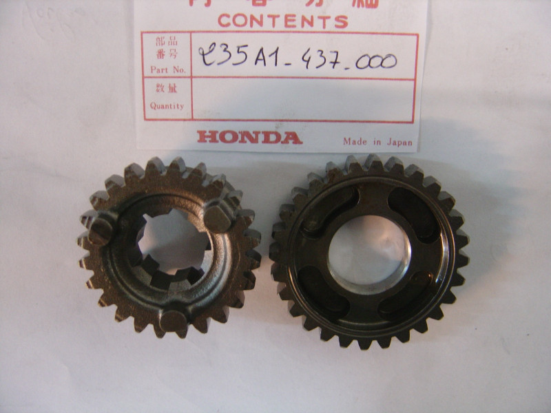 Jeu Pignons Fou 28dts & Crabots 24dts Honda XL125S