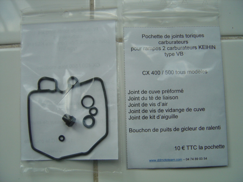 Pochette joints toriques carburateur Honda CX400 CX500 - 16010415000A