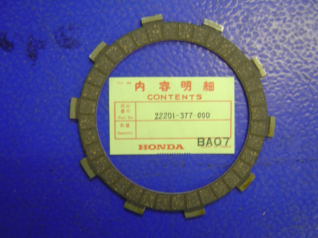 Disque garni embrayage Honda CB400F CB350F – Réf. 22201377000