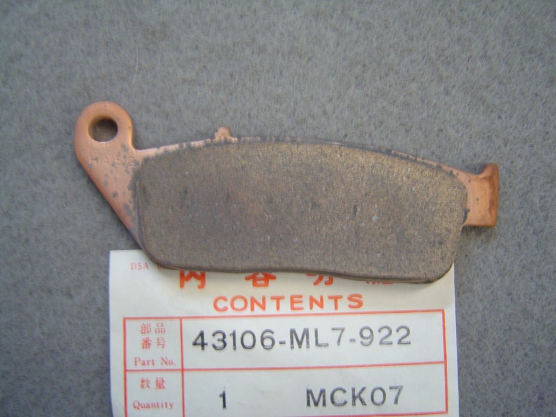 Plaquette Frein AR B Nissin Honda VFR750 88-89 | 43106ML7922
