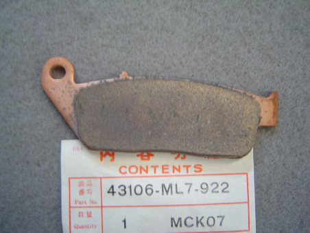 Plaquette Frein AR B Nissin Honda VFR750 88-89 | 43106ML7922