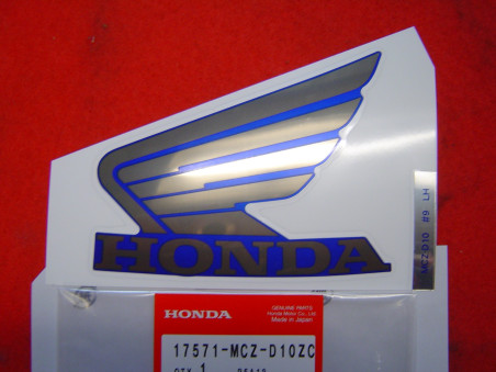 Décor autocollant réservoir gauche Honda CB900F - Réf. 17571MCZD10ZC