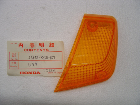 Cabochon Clignotant AV Gauche Honda CH125 - Réf. 33452KG8671
