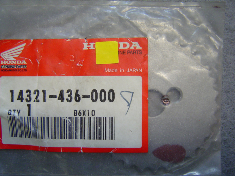 Pignon distribution arbre à cames Honda XR100R 93-2000