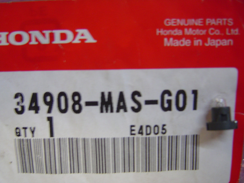 Ampoule voyant 12V 3.4W Honda - Réf. 34908-MAS-G01