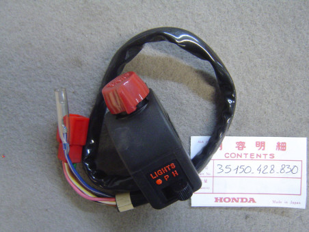 Commodo droit coupe-circuit éclairage Honda XL250 XL500 SB