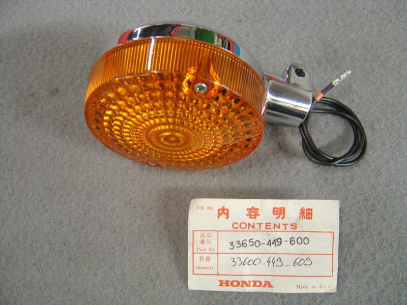 Clignotant AR gauche Honda CX500CA/CB – Réf. 33650449600