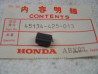 Caoutchouc axe étrier frein Honda CB650Z CB750KZ – Réf 45134425013
