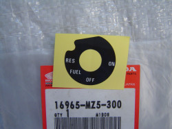 Autocollant de robinet essence de CB600F 98-04 VF750C 93-97 HONDA 16965-MZ5-300