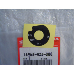 Autocollant de robinet essence de CB600F 98-04 VF750C 93-97 HONDA 16965-MZ5-300
