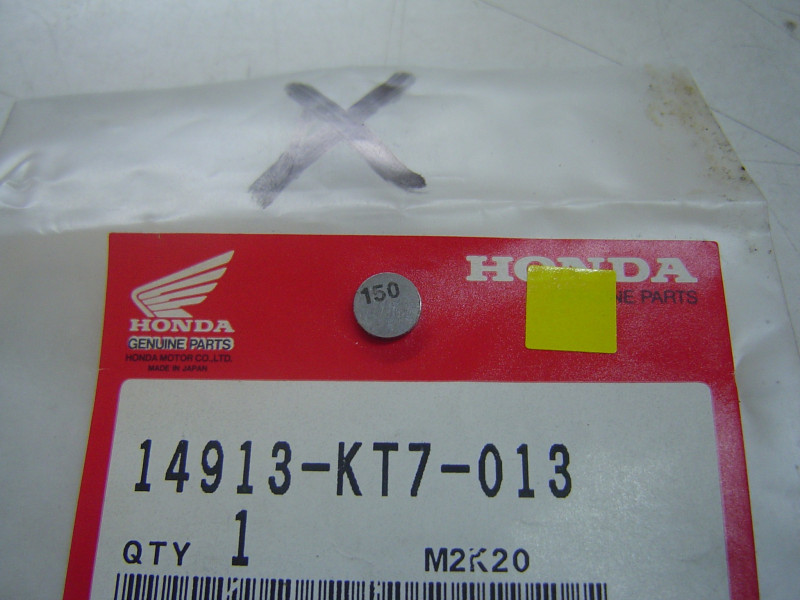 Pastille réglage soupape Honda 7.48mm 1.50mm - Réf. 14913KT7013