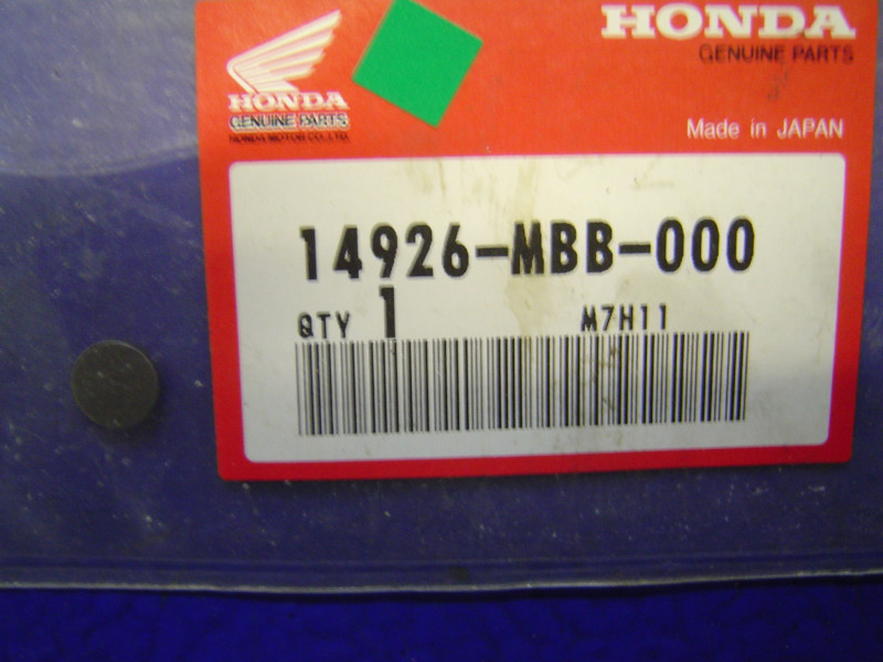 Pastille réglage soupape Honda 9.48mm - Réf. 14926MBB000