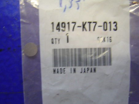 Pastille réglage soupape Honda 7.48mm 1.60mm - 14917KT7013