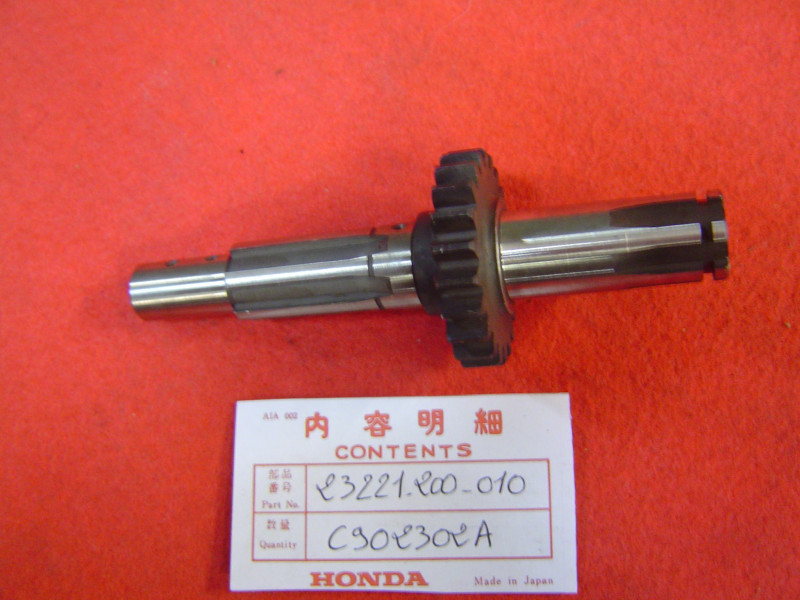 Arbre sortie boîte 22 dents Honda C92 C95 - Réf 23221200010