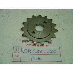 Pignon de sortie de boite 15 dents pour PC50 A HONDA 23801-063-000