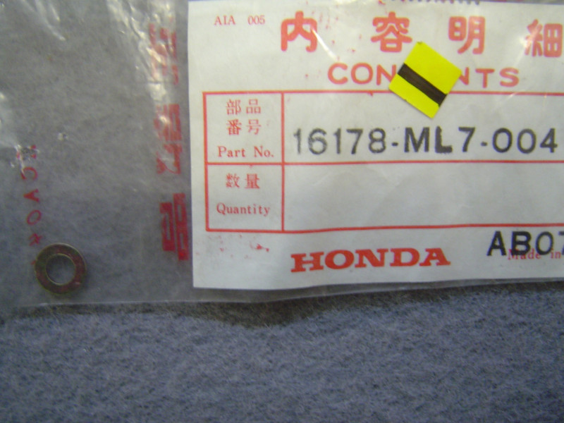 Rondelle Carburateur Honda VFR750F RC30 RC45 - 16178ML7004