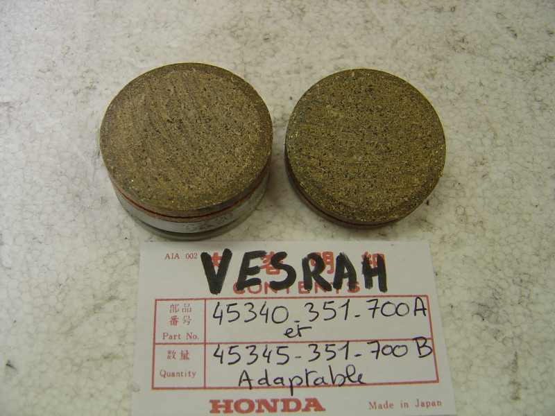 Jeu Plaquettes Frein Avant Honda Adaptable | Réf. 45340351700A